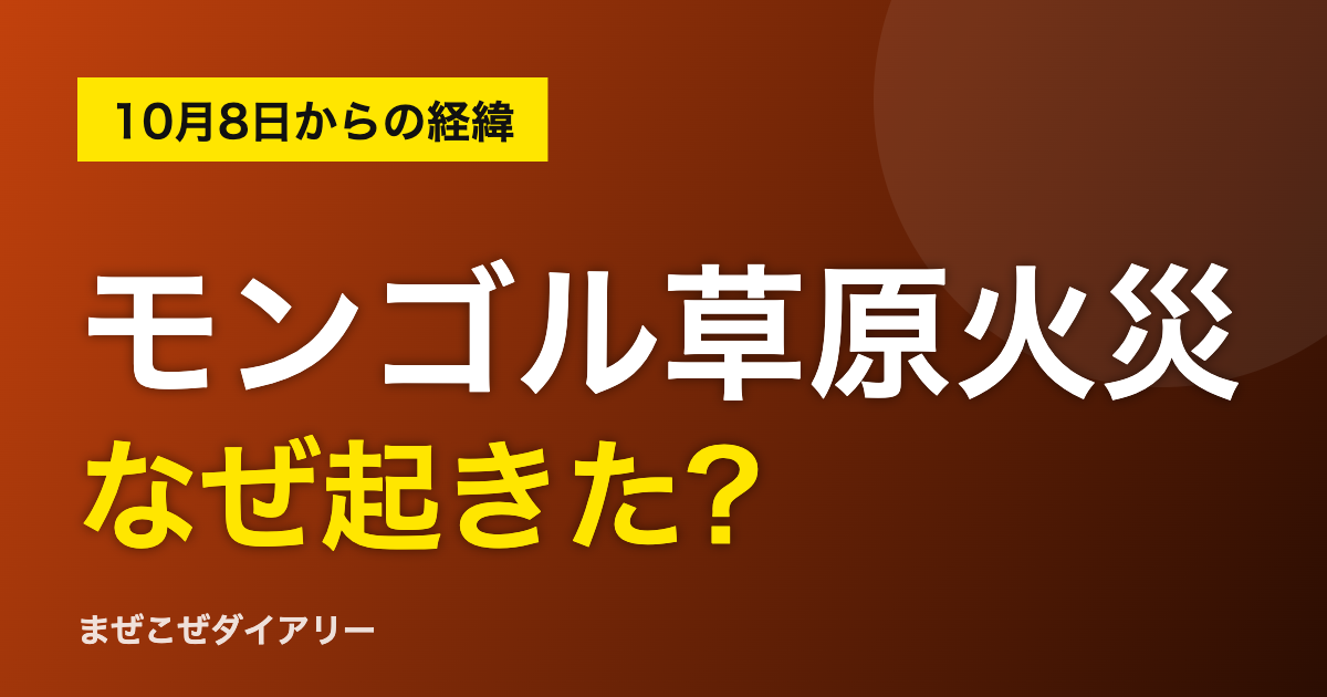 モンゴル草原火災 なぜ起きた?経緯まとめ